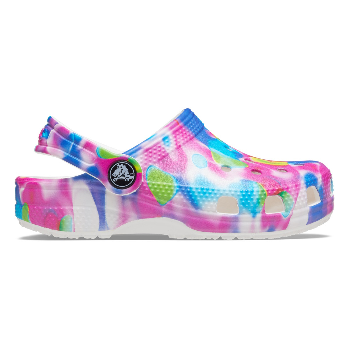 Saboti Crocs Classic Classic Solarized Clog Kids Multicolor - Pink/White - imagine 6
